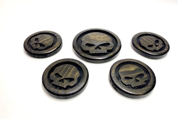 Portavasos calavera negra